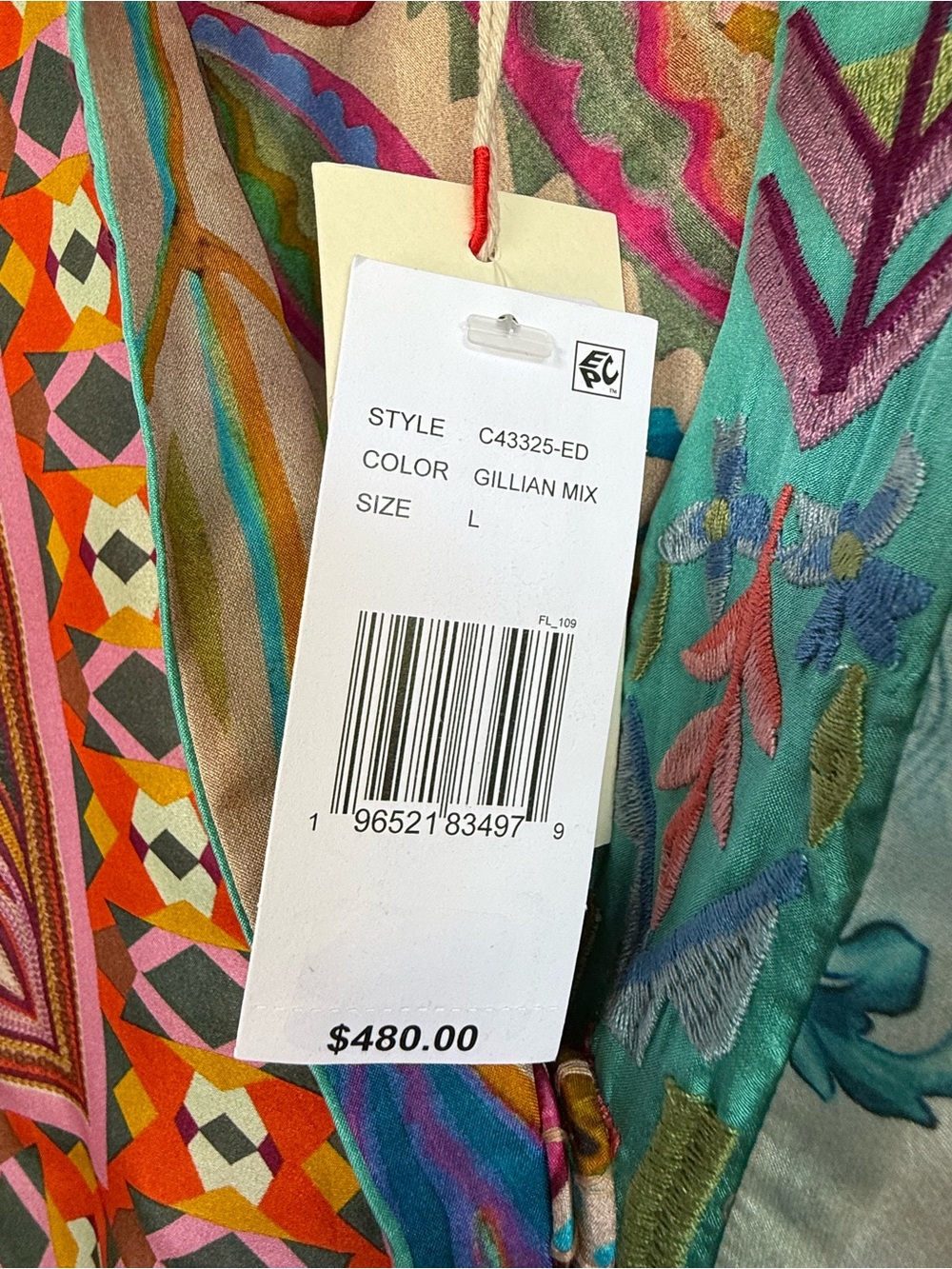 Johnny Was Reversible PATCHWORK GILLIAN KIMONO top Silk Small, large $480 - Picture 3 of 11